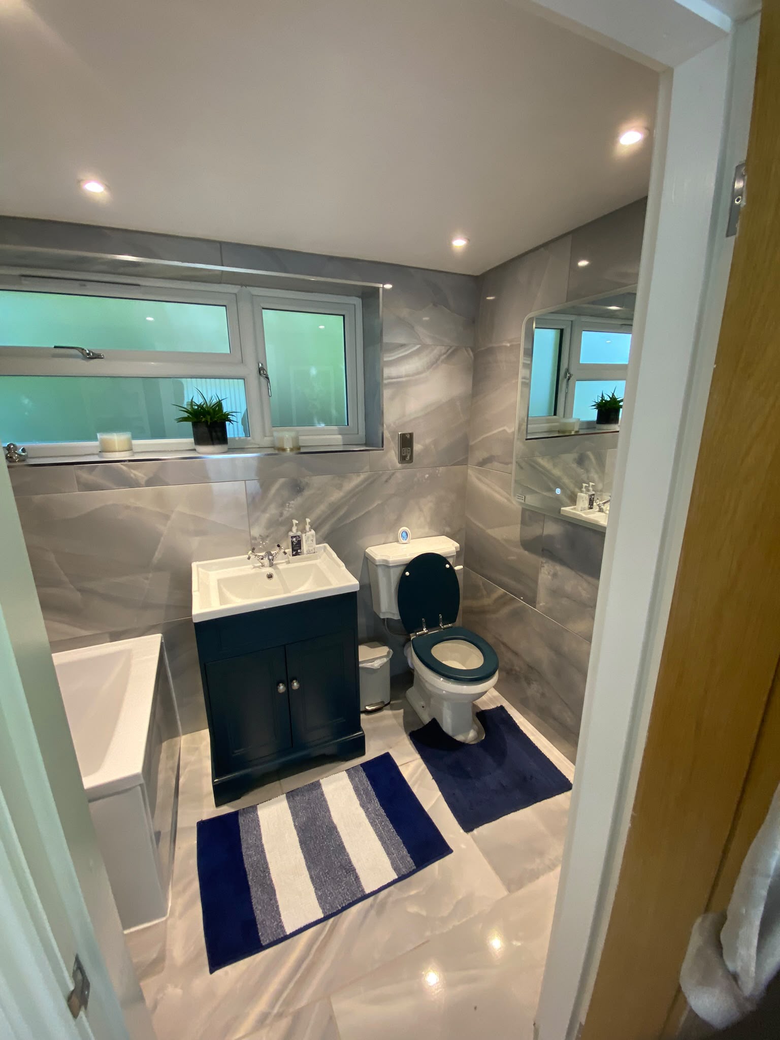 Completed bathroom renovation