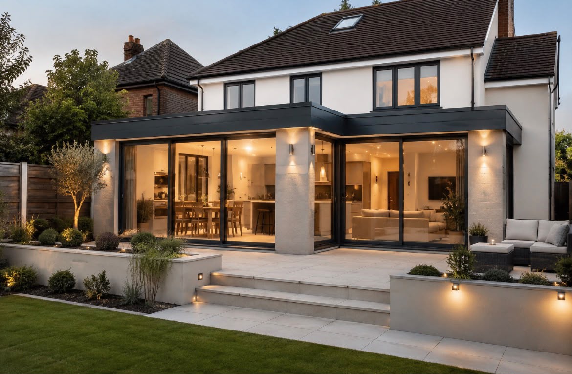 Large modern rear extension